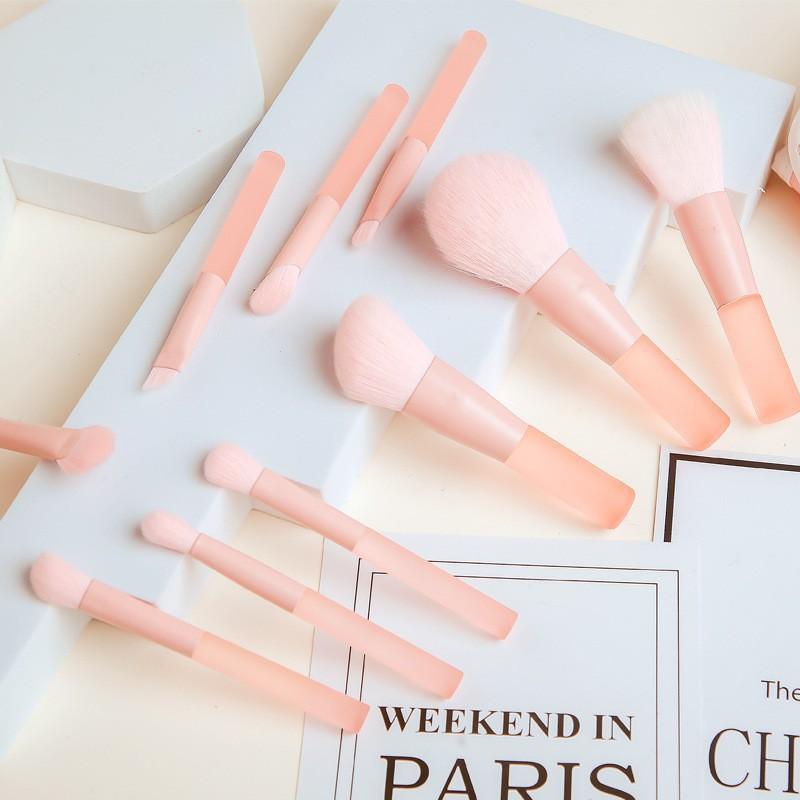 10-piece Makeup Brush Set Nylon Makeup Brush Bag Storage