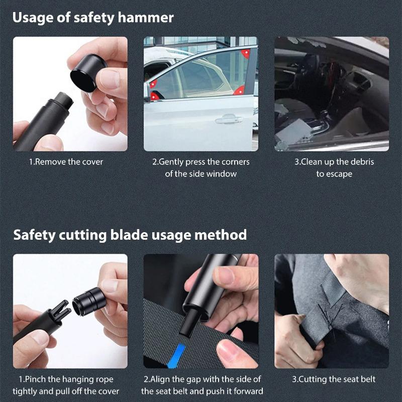 Notausstieg Auto msafety Hammer, zerbricht Autofenster und schneidet Sicherheitsgurte, verwendet für Feuer, fallendes Wasser, Rettungszubehör