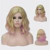 Curly Cosplay Wigs  for Women Short Blue purple Pink Green Golden Yellow Side Part Heat Resistant Fiber Synthetic Hair