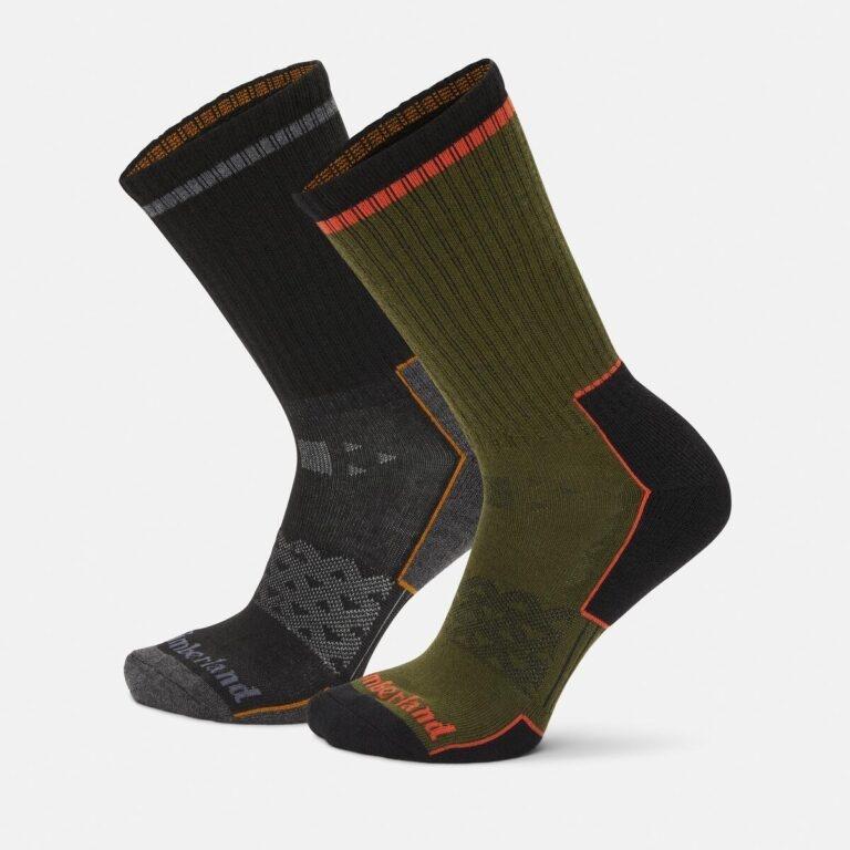 Timberland Crew Socks Unisex 2 Pack Flame Color A2PZ3-846