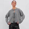 2025 Autumn/Winter Casual Loose Cardigan: Solid Color Knitted Sweater for Women