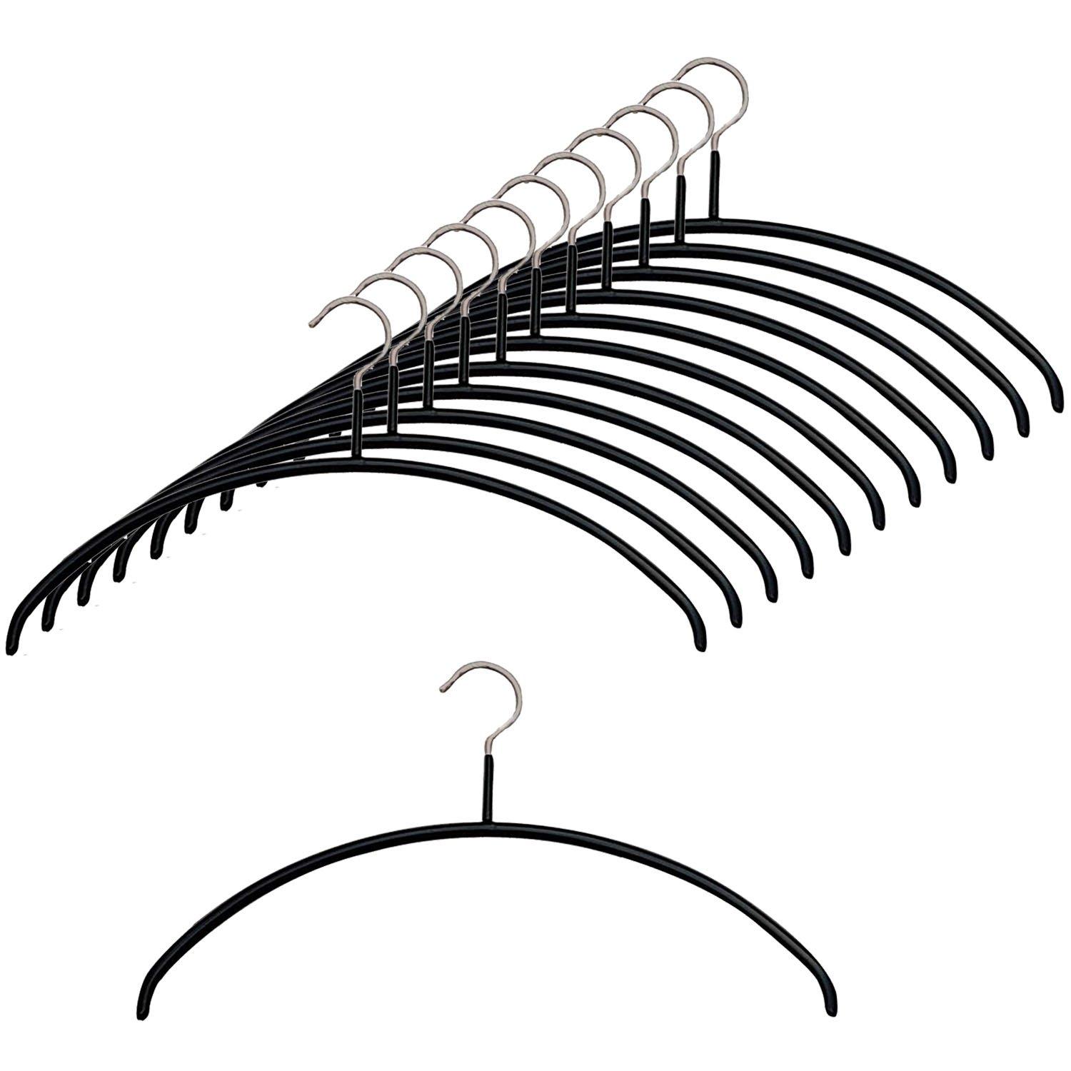 MAWA Экономичные 40 Нескользящих вешалок для комплектов кройки и шитья, Размер M, Черный, Набор из 12 шт., MA3120-SET12