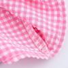 SAW Sleeveless Plaid Summer Dress with Round Neck