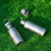 Titanium Waterfles Outdoor Kampeerfles Sport Fietsen Wandelen Waterfles met Deksel Brede Mond Water Drinkfles
