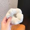 Plush Pig Intestine Hair Tie – Milk Coffee Color: 2025 Christmas Autumn Winter Series Hair Accessories