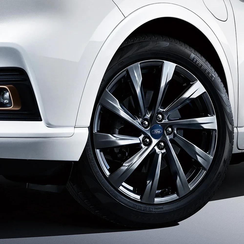 Autoaufkleber 2026 Ford 2025 Heiß 54mm Auto Radnabenkappen Nabenkappe Emblem Ersatz Zubehör für Ford Kuga MAX Transit Monde