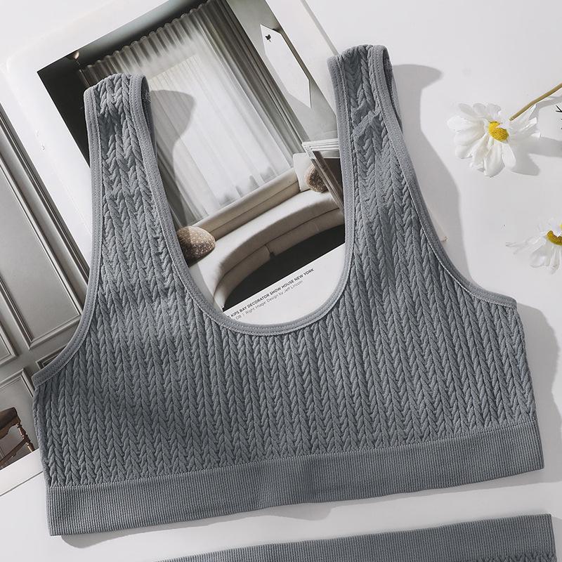 Conjunto de Yoga Transfronterizo Estampado: Tanga y Camiseta sin Hilos y Transpirables