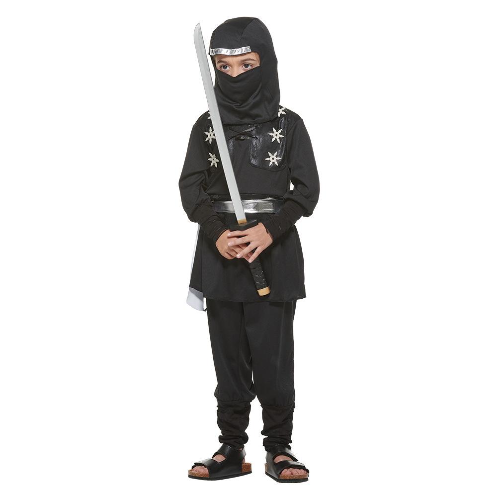 Halloween Boy Ninja Cosplay Costume Kids Halloween Black Killer Clothing Sets Carnival Easter Fancy Dress Ninja Costume