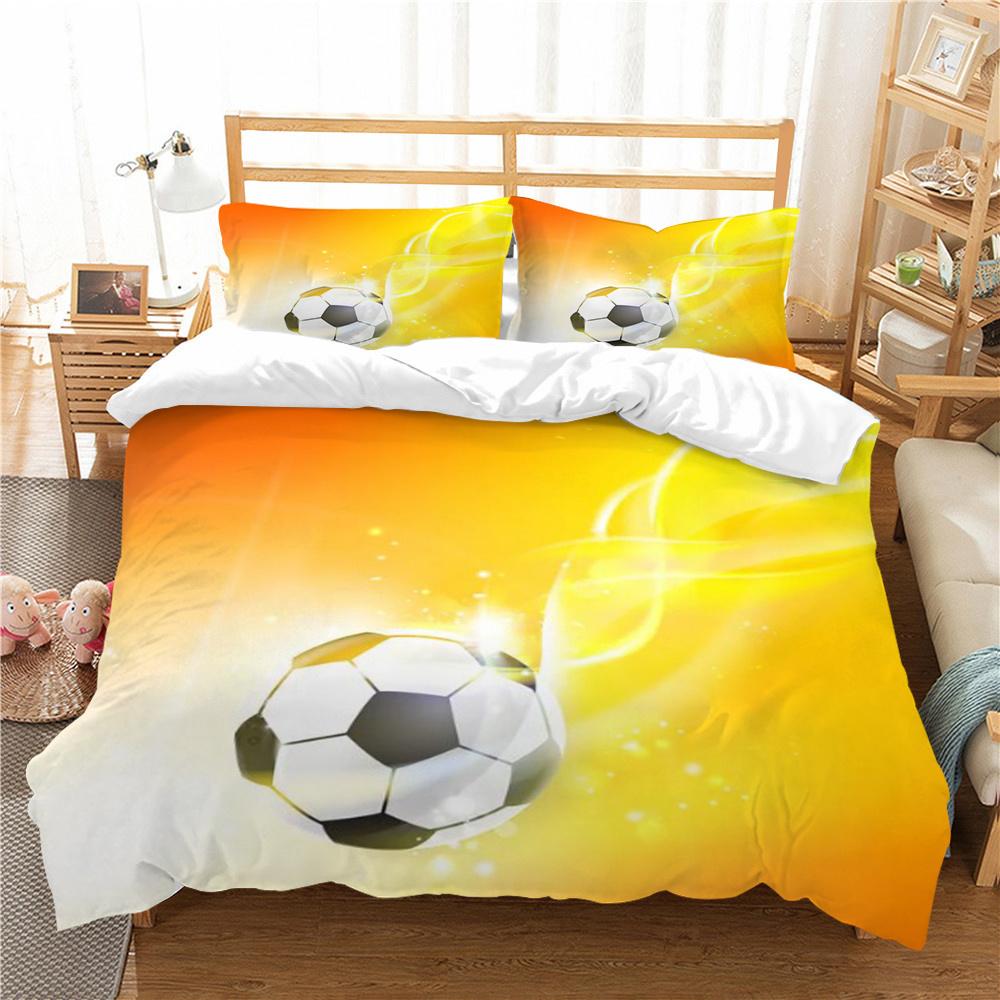 Hot Sell Football Bedding Cover Suit Cool Pattern Home Textiles Bed Set Duvet Cover Set Luxury Cover Set King Size Quilt Cover