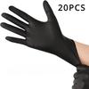 20/50/100PCS Black Nitrile Disposable Gloves for Work Latex Free Home Cleaning Glove Textured Mechanic Tattoo Hair Dye Beauty