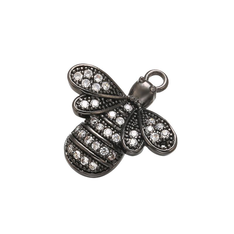 ZHUKOU Exquisite Crystal Bee Animal Pendant for Women's Necklace Earrings Jewelry Accessories model:VD525