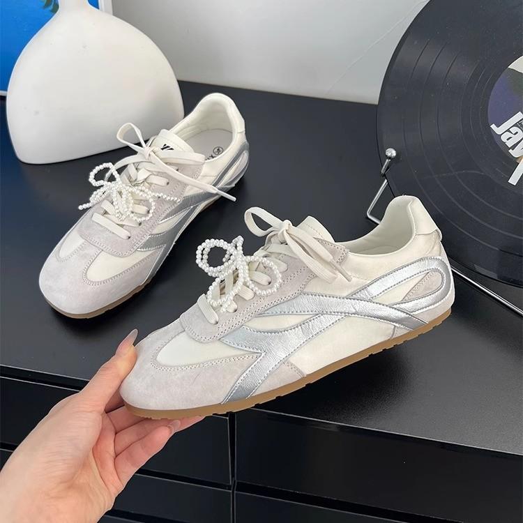 Inner Height Increase of 4cm~ Retro Forrest Gump Shoes Spring and Summer 2025 New German Training Shoes Versatile Sports and Leisure Board Shoes Women