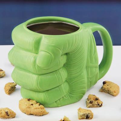 Fist Mug Anime Cartoon Creative Clenched Fist Green Ceramic Coffee Mug Ideal for Tea Coffee Beverage Gift for Family Friends