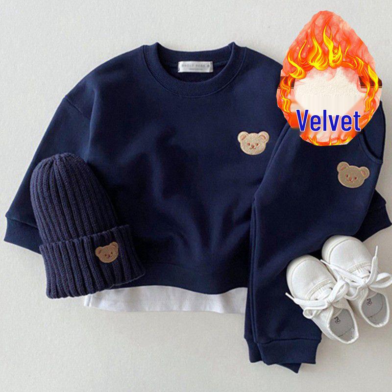Boys & Girls Infant Cartoon Two-Piece Sweatshirt Set - Spring/Autumn 2025