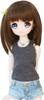 Petite Marie MDD Compatible Tank Sleeveless Dark Round for Everyday Fits 40cm BJD Doll Clothes 1/3 Top, T-Shirt, Versatile, Simple, Gray, Collar,