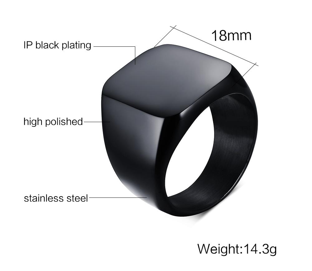 Signet Ring for Men Women,Stainless Steel Personalized Pinky Rings Initials Letter Ring,Engraving Husband Gift for Him
