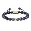Koai 8mm Golden Obsidian Wild Cut Power Stone Bracelet for Men