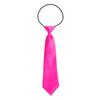Solid Color Satin Kids Elastic Tie, Pre-tied Lazy Children Necktie, Uniform Accessory for Boys Girls School Daily Birthday Formal Occasion