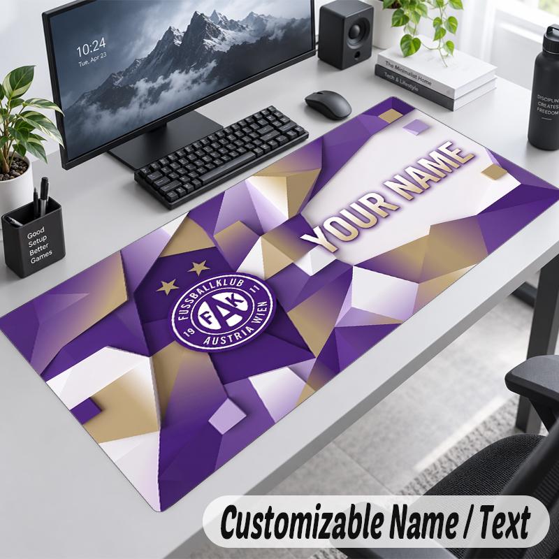Custom Name Text Mouse Pad Austria Wien FC Personalized Desk Pad For Work And Gaming