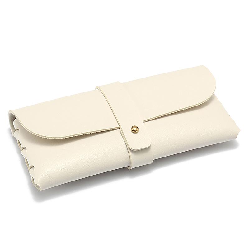 Soft Leather Glasses Cases Bag Women Men Simplicity Solid Color Sunglasses Box Outdoor Travel Storage Box Eyewear Accessories