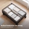 Smooth Under-Bed Storage with Wheels Breathable Mesh Basket Design, Sturdy,