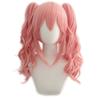 Cosplay Blossom Twin with Hair Curly Tokostum Wig 1 Bonus Item Heat-resistant Wig, Pink/peach Color, Semi-long, Tails, Clip-on Extensions, Hair, +
