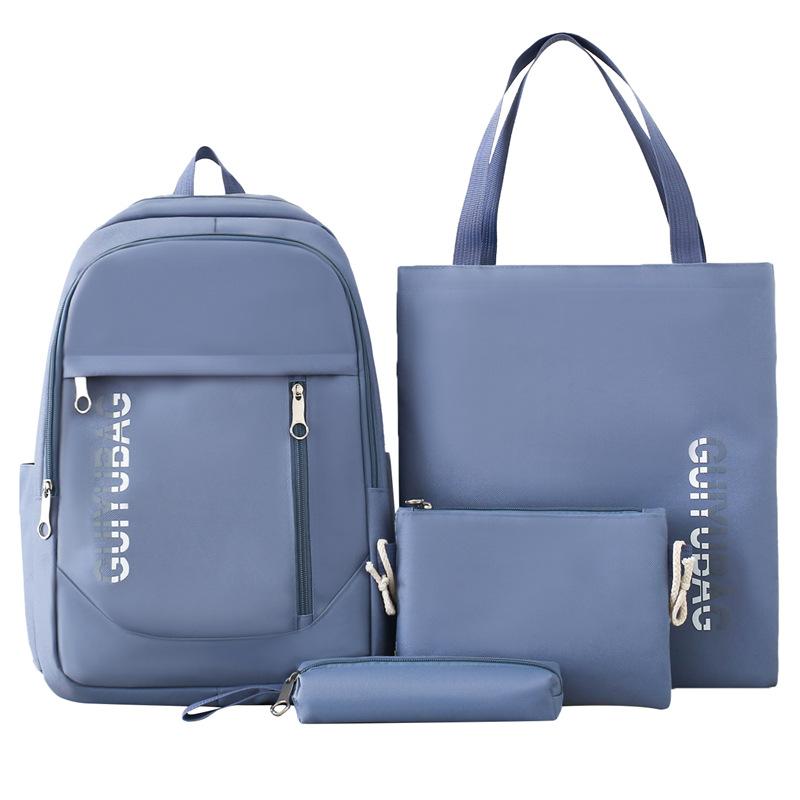 

Сумка большой вместимости Простой однотонный Универсальный рюкзак Новый модный трендовый рюкзак