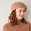 Všestranný kašmírový baret Retro temperament pletená čepice Vlněná dámská nová měkká lepkavá čepice