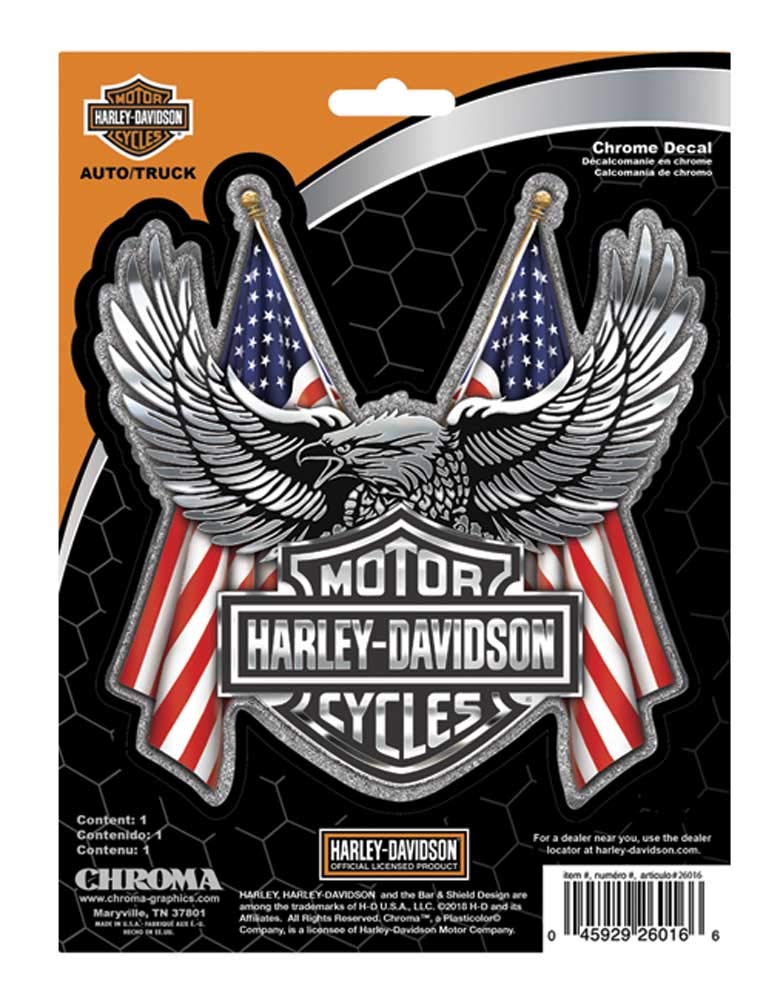 Harley-Davidson Logo with American Flag Decal