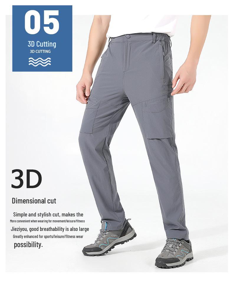 Unisex Quick-Dry Lightweight Summer Cargo Pants – Breathable, Waterproof, Straight-Leg Fit for Outdoor Activities