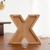 Wooden 26-letter English Letter Piggy Bank In Stock Children's Small Toy Storage Box Transparent Acrylic Piggy Bank Home Decor