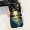 For iPhone 17 Pro Max 17Pro Fashion Dusk Beach Painting Phone Case For iPhone17 Pro 17ProMax Soft Silicone Cases Bumpers