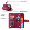 For Honor 400 Pro 5G (Global) Case Zipper Pocket Wallet Leather Phone Cover with Straps