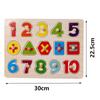 Wooden Puzzle Kids Montessori Toys for Baby 1 2 3 Years Old Alphabet Number Shape Matching Games Children Early Educational Toys
