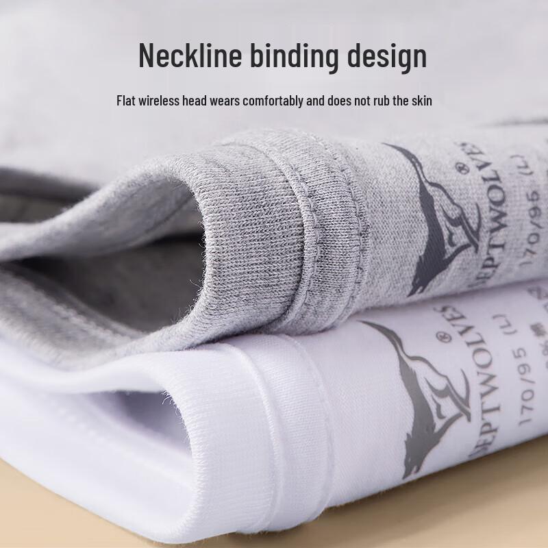 SEPTWOLVES Men's Pure Cotton Short Sleeve T-Shirt