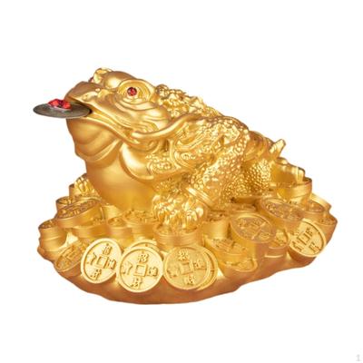 Chinese Resin Frog Statue, Desktop Decoration, Traditional Collectible Three-Legged for