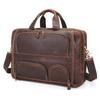 Jiameida Retro Genuine Leather Men's Business Briefcase - Large Capacity Handbag and Laptop Bag