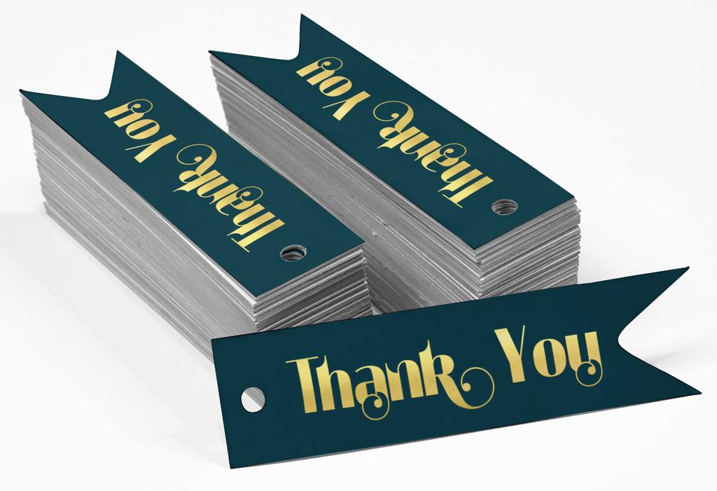 Inkdotpot Gold Foil Paper Hang Tags Thank You Bridal Shower Favor Tags 100