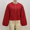 European & American Women's Soft Round Neck Bomber Jacket - New Autumn/Winter Collection