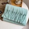 Korean Style Cashmere Solid Colors Women Scarf Winter Shawl and Wrap Bandana Pashmina Tassel Female Foulard Thick Blanket