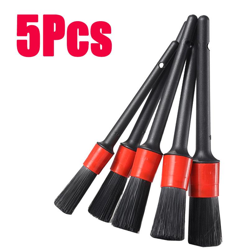 

5 шт./набор щеток для профессиональной чистки автомобиля для гаек крепления/кожи/колес/салона/сидений/обивки/мойки двигателя
