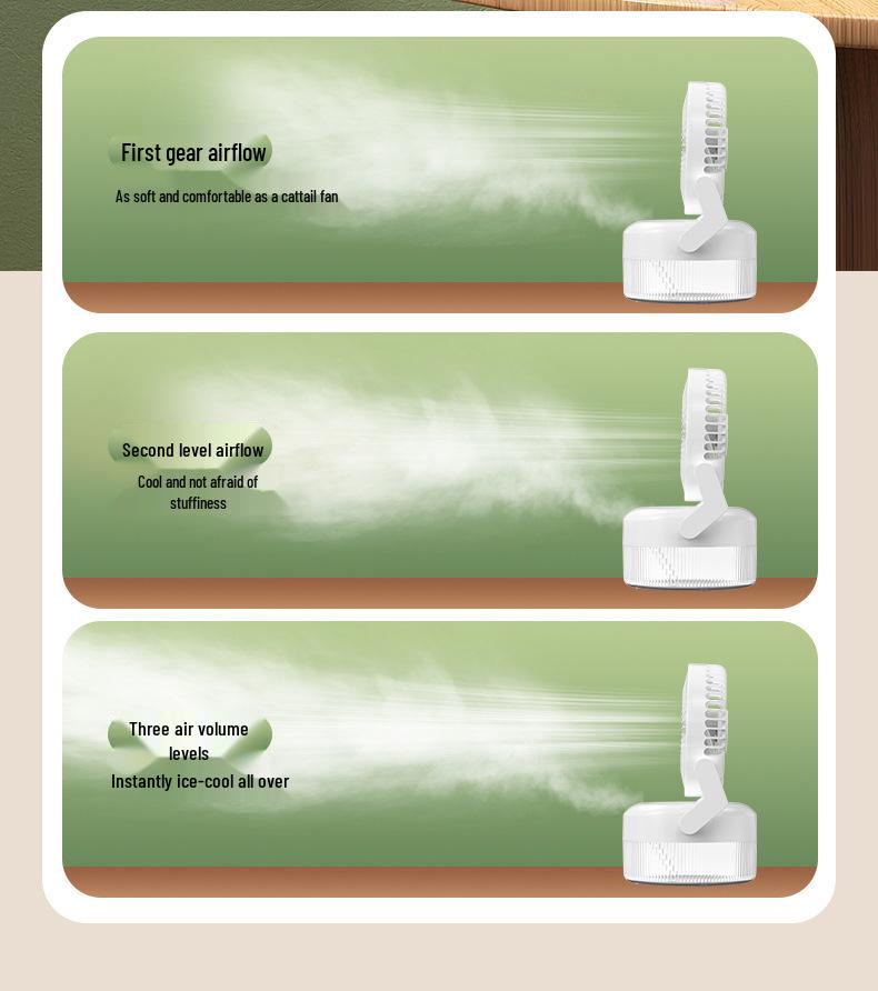 Portable USB Mini Fan & Humidifier with Light