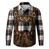 Men's 3D Printed Festival Long Sleeve Shirt with Collar for Casual Outings