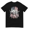 Abe Lincoln Playing Guitar Presidents Usa Flag July 4th Tshirt