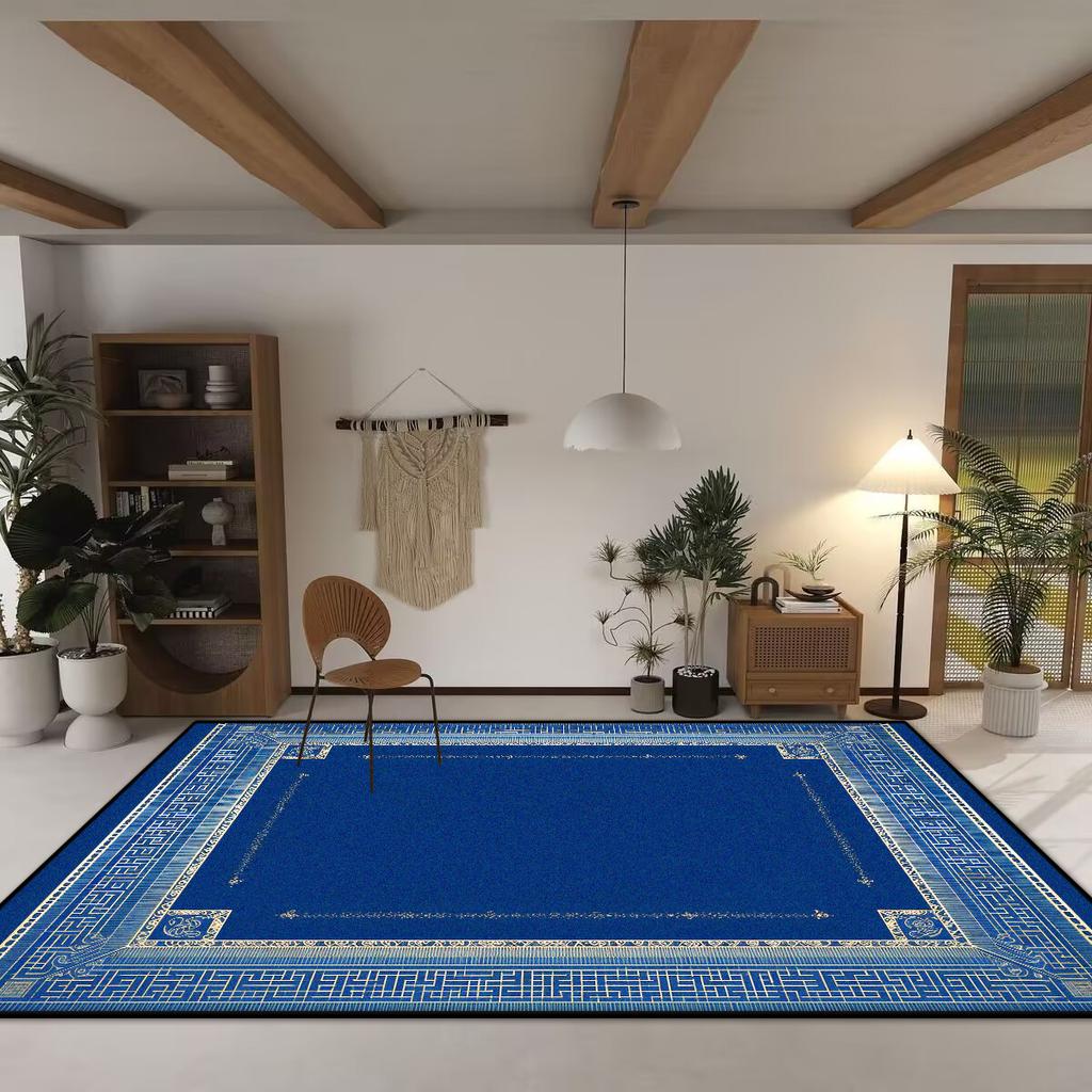 Traditional Chinese Style Living Room Carpet Easy Clean Bedroom Bedside Decoration Large Rugs Home Sofa Area Non-slip Floor Mat