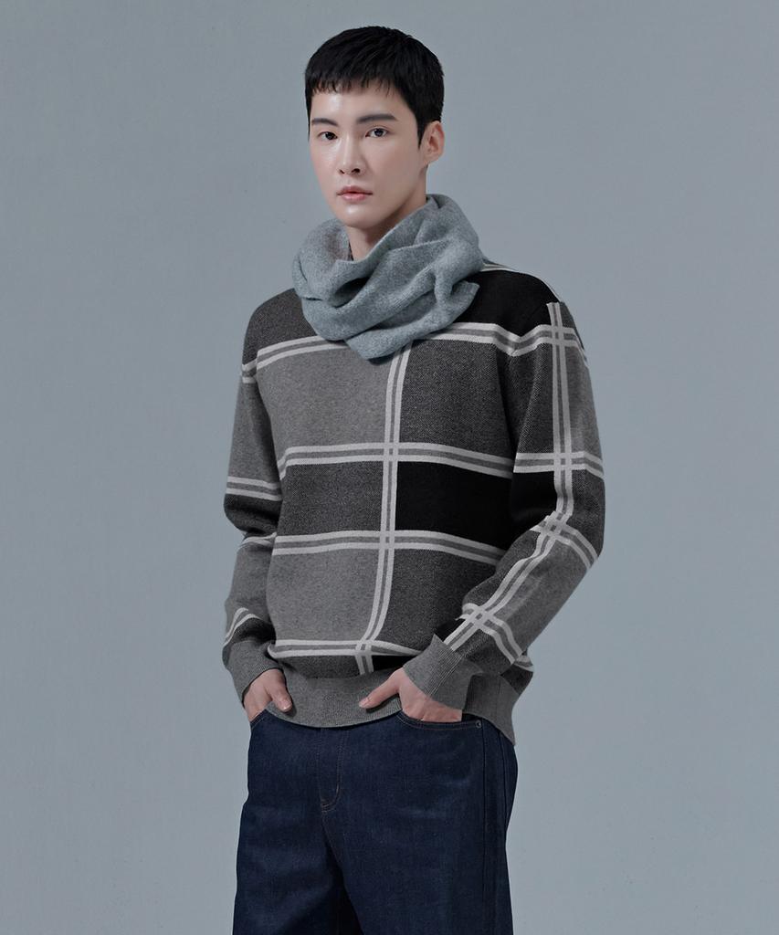 CHASECULT Men'S Check Pattern Sweater-Cfrk5214D0L