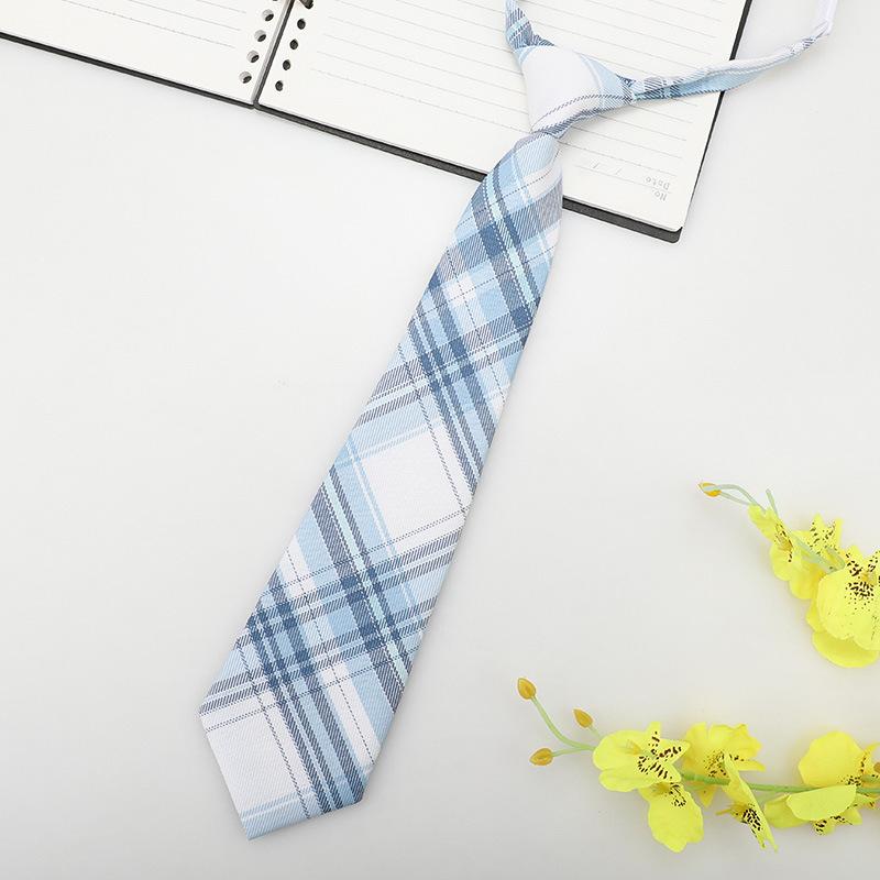 Jk Small Tie Female College Style Lazy Japanese Plaid Uniform Shirt Tie Student Ins Men'S And Women'S Short Styles Free Of Charge