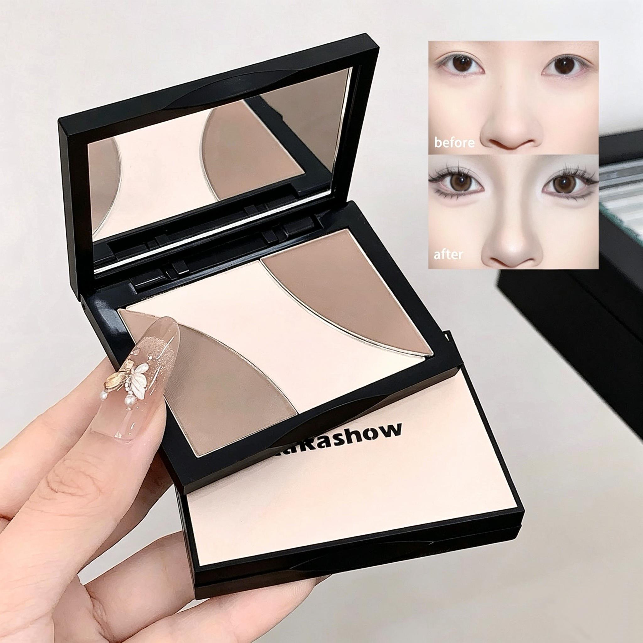 Kakashow 3D Multi-Gebruik Contour Palet Koele Warme Tinten Neus Wang Highlight Alle Gezichtsvormen
