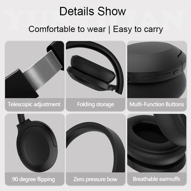 Nová Y65-Pro Bluetooth sluchátka Aktivní potlačení hluku Bluetooth-5.3 náhlavní souprava HiFi Stereo sluchátka Bluetooth MAX náhlavní souprava