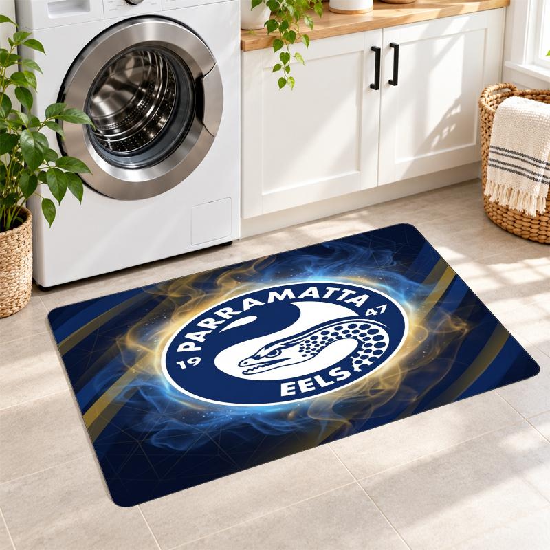 Flannel Kitchen Mat Parramatta Eels Soft Area Rug Non Slip Floor Carpet Home Decoration